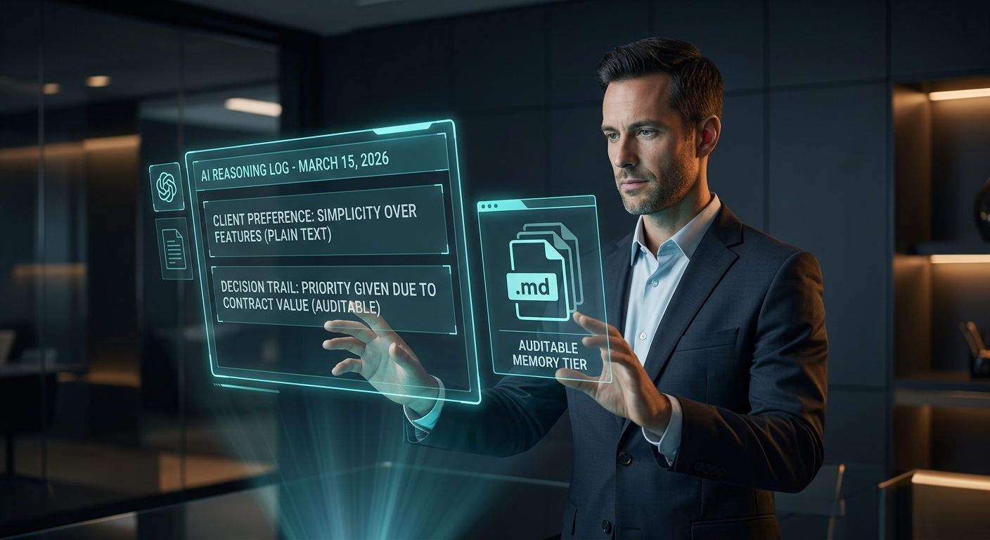 The Chief's auditable memory interface — full visibility into AI reasoning